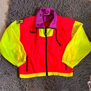 90s Y2K Ocean Pacific Neon Windbreaker Jacket